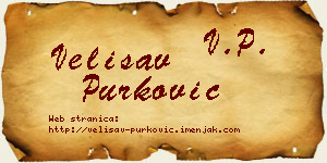 Velisav Purković vizit kartica
